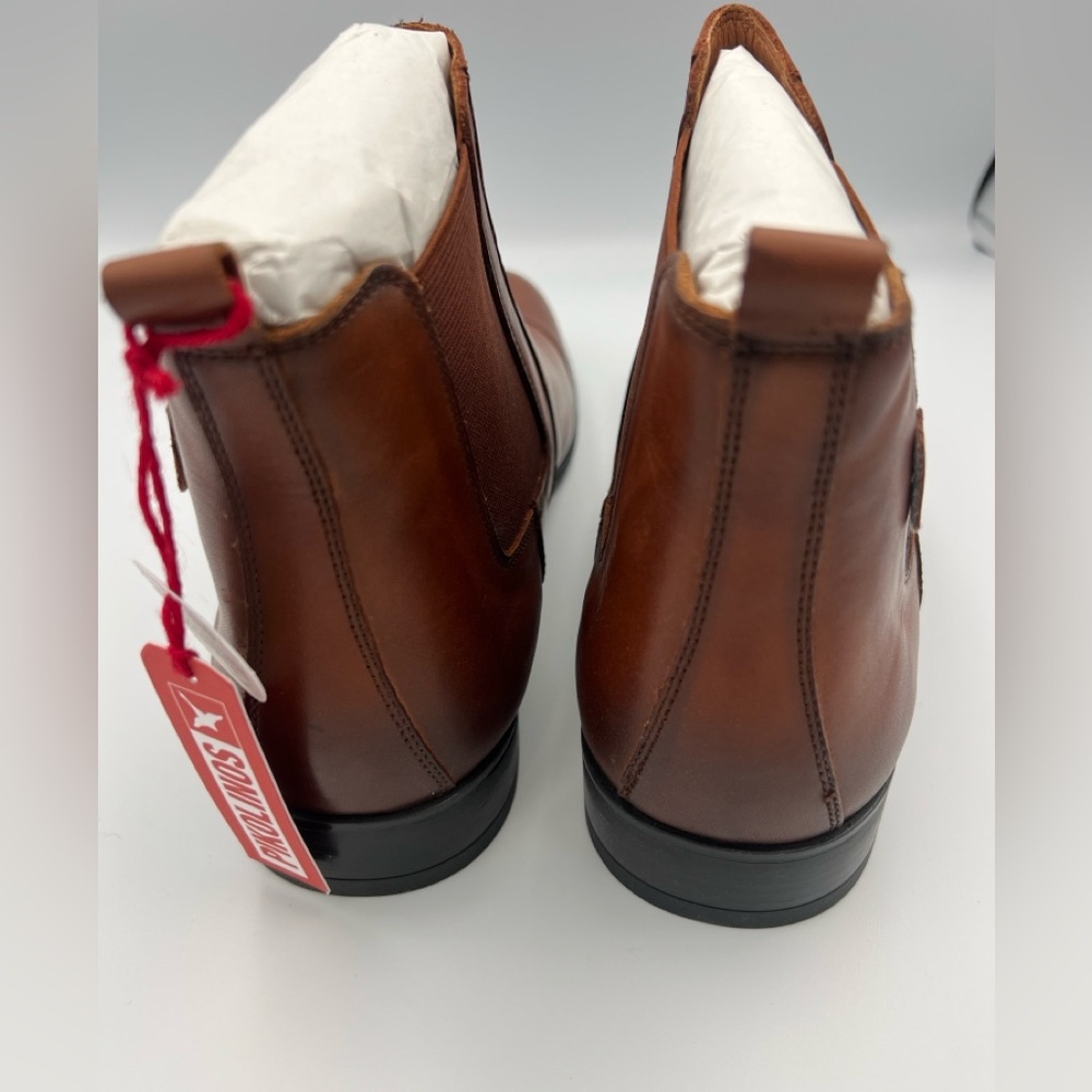 Pikolinos Women's High Ankle Block Heel Slip On Boots Brown US 10-10.5 EU 41 NEW - Picture 2 of 16